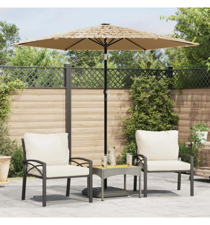 Parasol de jardin avec mât en acier marron 223x223x213 cm | Mobilier & Déco