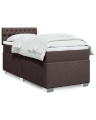 Sommier à lattes de lit avec matelas Marron foncé 100x200 cm | Mobilier & Déco
