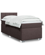 Sommier à lattes de lit avec matelas Marron foncé 100x200 cm | Mobilier & Déco
