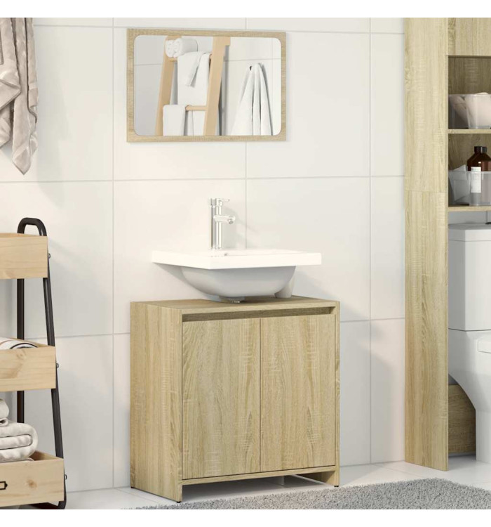 Ensemble de meubles de salle de bain 2 pcs chêne sonoma | Mobilier & Déco