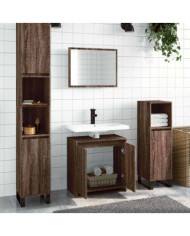 Ensemble de meubles de salle de bain 2 pcs Chêne marron | Mobilier & Déco