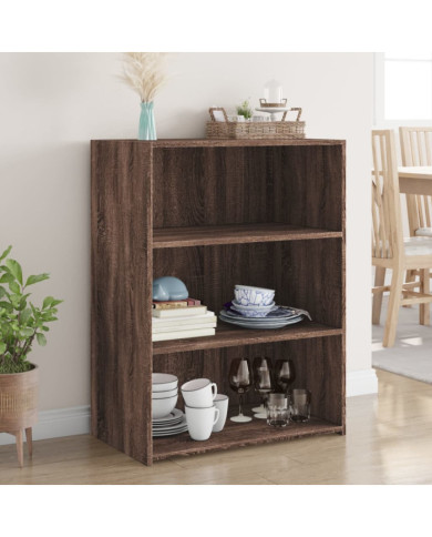 Buffet chêne marron 70x41x93 cm bois d'ingénierie | Mobilier & Déco