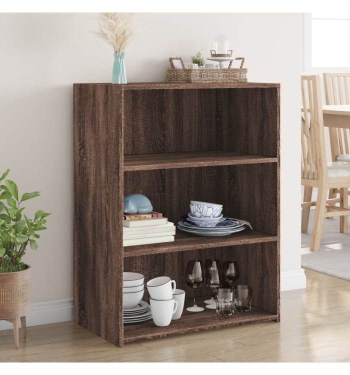 Buffet chêne marron 70x41x93 cm bois d'ingénierie | Mobilier & Déco