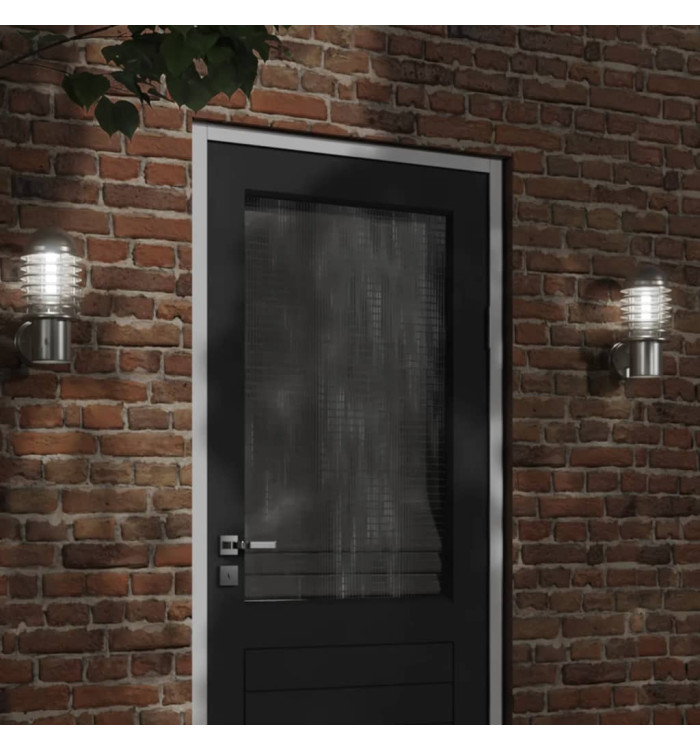 Applique murale d'extérieur argenté acier inoxydable | Mobilier & Déco