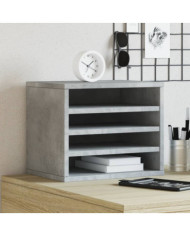 Organisateur de bureau gris béton 36x26x29,5 cm | Mobilier & Déco
