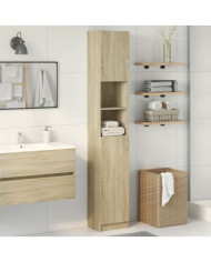Armoire de salle de bain Chêne sonoma 32x25,5x190 cm Aggloméré | Mobilier & Déco