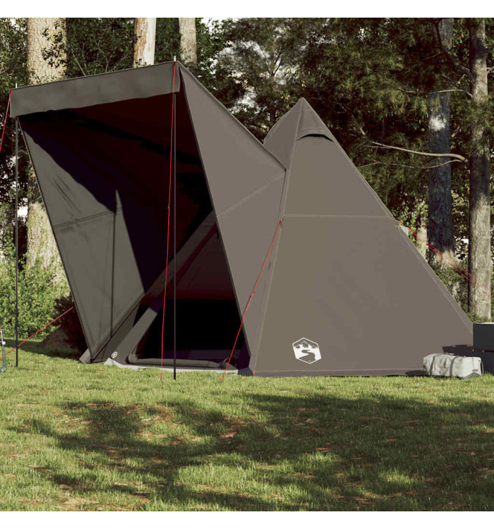 Tente familiale tipi 6 personnes marron imperméable | Mobilier & Déco