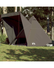 Tente familiale tipi 6 personnes marron imperméable | Mobilier & Déco