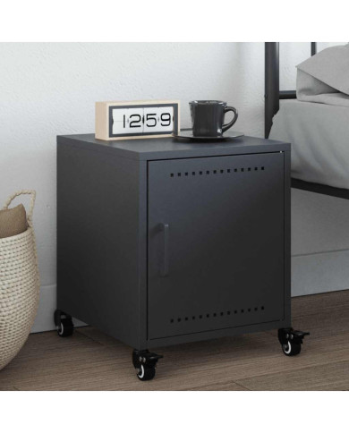 Table de chevet anthracite 36x39x43,5 cm acier | Mobilier & Déco