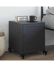 Table de chevet anthracite 36x39x43,5 cm acier | Mobilier & Déco