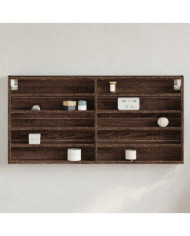 Armoire à vitrine chêne marron 100x8,5x50 cm bois d'ingénierie | Mobilier & Déco