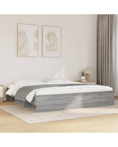 Cadre de lit sans matelas sonoma gris 180x200 cm | Mobilier & Déco