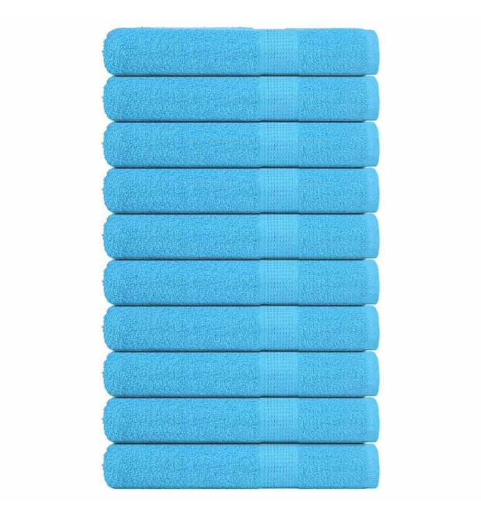 Serviettes 10 pcs turquoise 100x200 cm 360 g/m² 100% coton | Mobilier & Déco