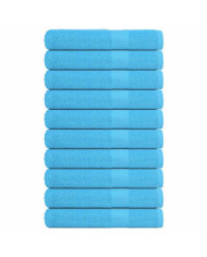 Serviettes 10 pcs turquoise 100x200 cm 360 g/m² 100% coton | Mobilier & Déco