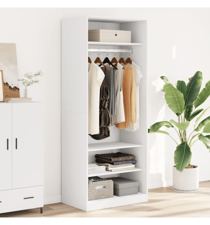 Garde-robe blanc 80x50x200 cm bois d'ingénierie | Mobilier & Déco
