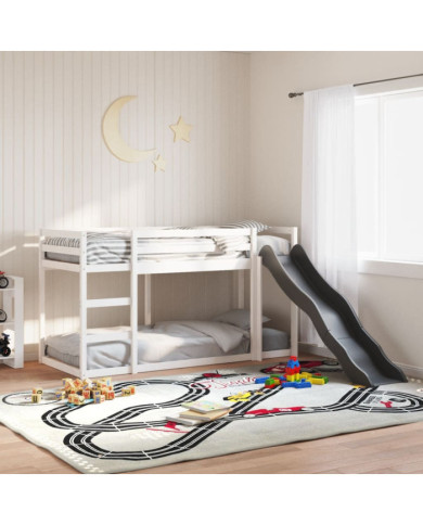 Lit superposé avec toboggan et échelle sans matelas 90x190 cm | Mobilier & Déco
