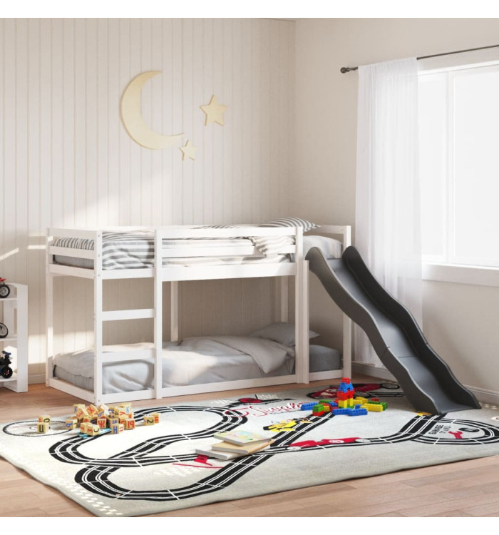 Lit superposé avec toboggan et échelle sans matelas 90x190 cm | Mobilier & Déco