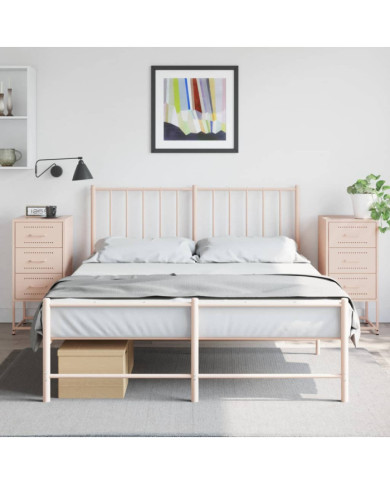 Tables de chevet 2 pcs rose 36x39x78 cm acier | Mobilier & Déco