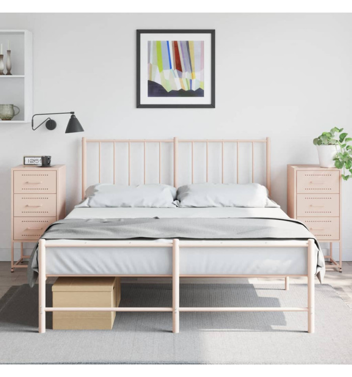 Tables de chevet 2 pcs rose 36x39x78 cm acier | Mobilier & Déco