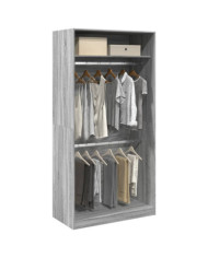 Garde-robe sonoma gris 100x50x200 cm bois d'ingénierie | Mobilier & Déco