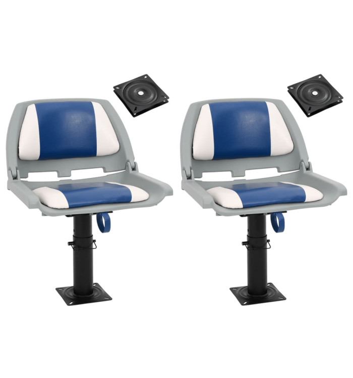 Sièges bateau lot de 2 piédestal hauteur réglable pivotant 360° | Mobilier & Déco