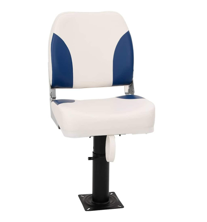 Ensemble de sièges de bateau pliables 2 pcs bleu et blanc | Mobilier & Déco