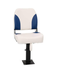 Ensemble de sièges de bateau pliables 2 pcs bleu et blanc | Mobilier & Déco