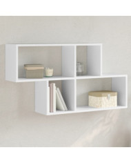 Étagère murale blanc 100x20x53 cm bois d'ingénierie | Mobilier & Déco