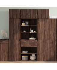 Armoire de rangement chêne brun 70x42,5x225cm bois d'ingénierie | Mobilier & Déco
