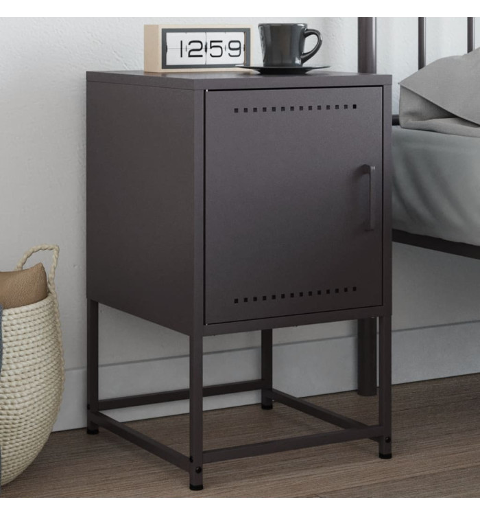 Table de chevet noir 36x39x60,5 cm acier | Mobilier & Déco