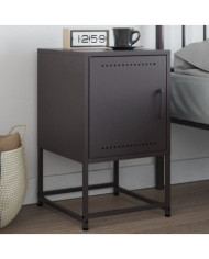 Table de chevet noir 36x39x60,5 cm acier | Mobilier & Déco