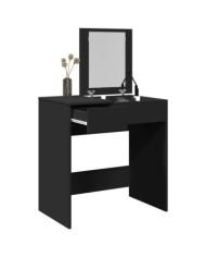 Coiffeuse avec miroir noir 73x46,5x120 cm | Mobilier & Déco