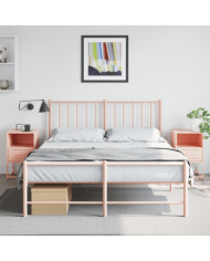 Tables de chevet 2 pcs rose 36x39x60,5 cm acier | Mobilier & Déco