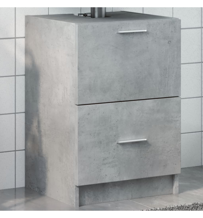 Armoire d'évier gris béton 40x37x59 cm bois d'ingénierie | Mobilier & Déco