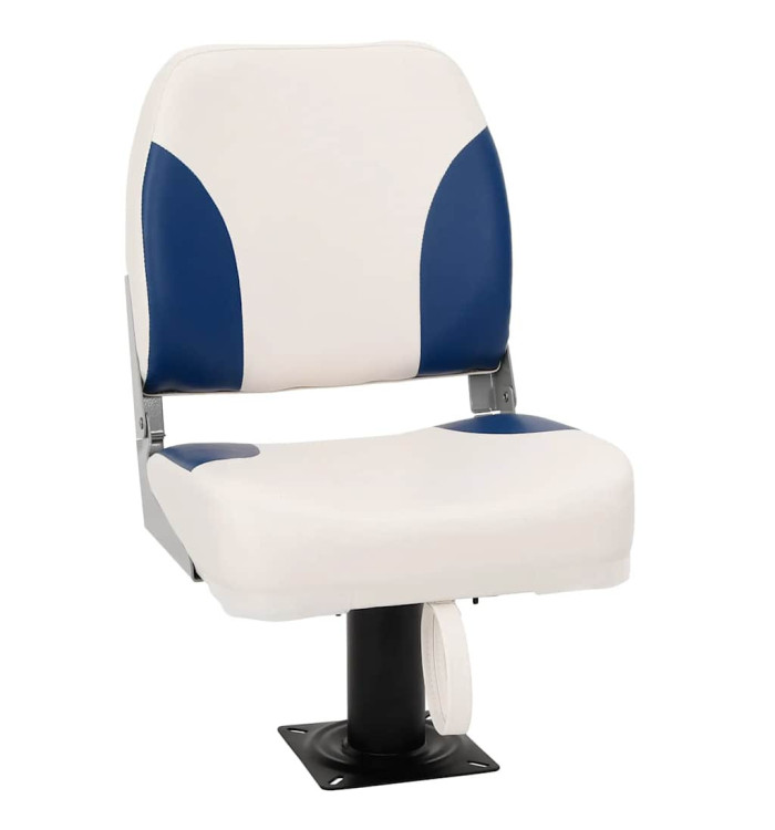 Ensemble de sièges de bateau pliables 2 pcs bleu et blanc | Mobilier & Déco