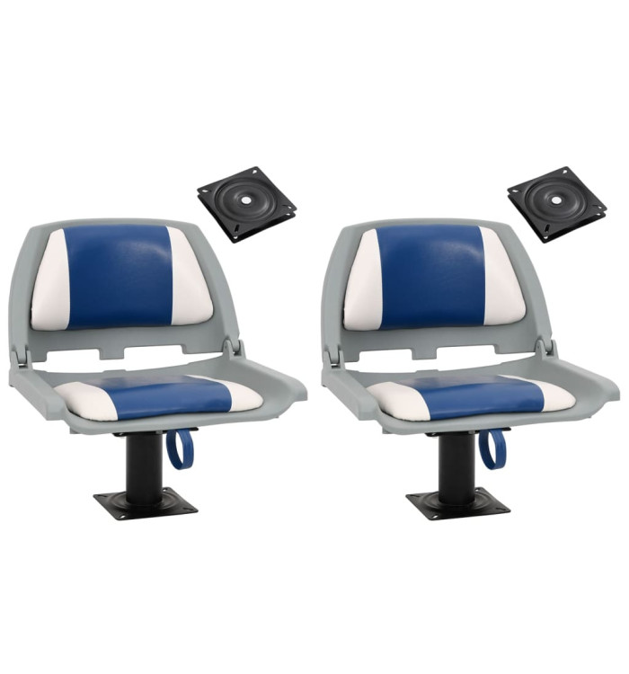 Sièges de bateau lot de 2 avec piédestal pivotant à 360° | Mobilier & Déco