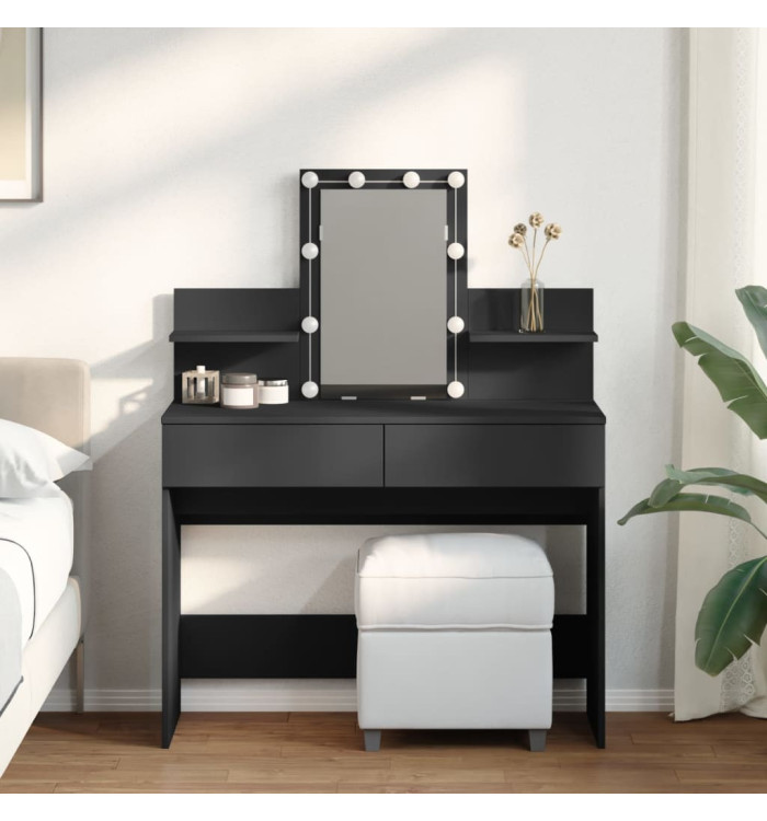Coiffeuse avec LED noir 100x40x130 cm | Mobilier & Déco