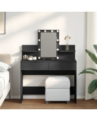 Coiffeuse avec LED noir 100x40x130 cm | Mobilier & Déco