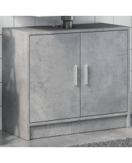 Armoire d'évier gris béton 63x29x55 cm bois d'ingénierie | Mobilier & Déco