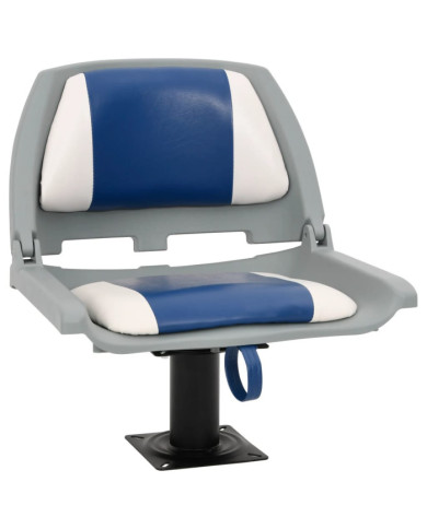 Ensemble de sièges de bateau pliables 2 pcs bleu et blanc | Mobilier & Déco