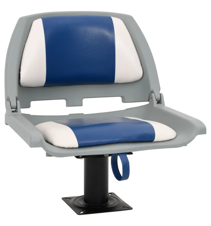 Ensemble de sièges de bateau pliables 2 pcs bleu et blanc | Mobilier & Déco