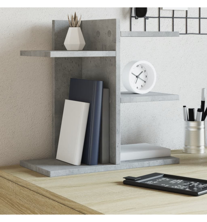 Organisateur de bureau gris béton 42x21,5x42 cm bois ingénierie | Mobilier & Déco