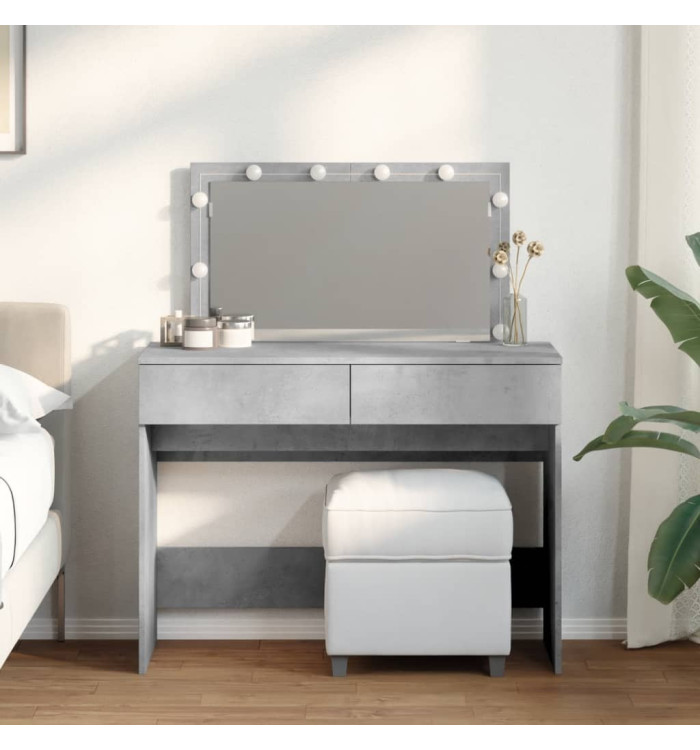 Coiffeuse avec LED gris béton 100x40x120 cm | Mobilier & Déco