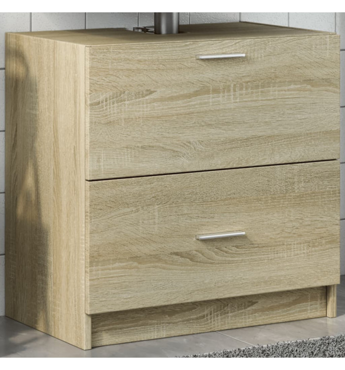 Armoire d'évier chêne sonoma 59x37x59 cm bois d'ingénierie | Mobilier & Déco
