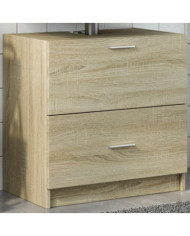 Armoire d'évier chêne sonoma 59x37x59 cm bois d'ingénierie | Mobilier & Déco