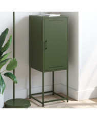 Buffet vert olive 36x39x107 cm acier | Mobilier & Déco