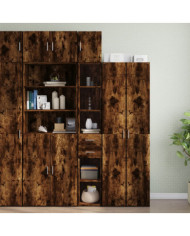 Armoire de rangement mince chêne fumé 30x42,5x225 cm | Mobilier & Déco