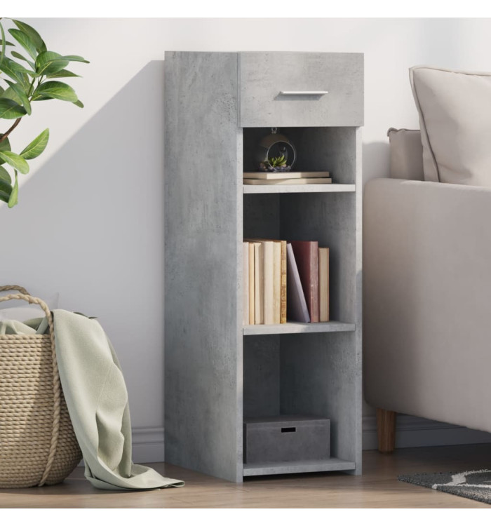 Buffet gris béton 30x42,5x93 cm bois d'ingénierie | Mobilier & Déco