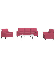 Ensemble de canapés 4 pcs avec coussins et traversins velours | Mobilier & Déco