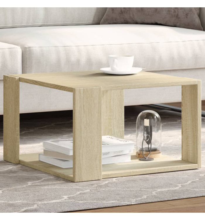 Table basse chêne sonoma 51,5x51,5x30 cm bois d'ingénierie | Mobilier & Déco